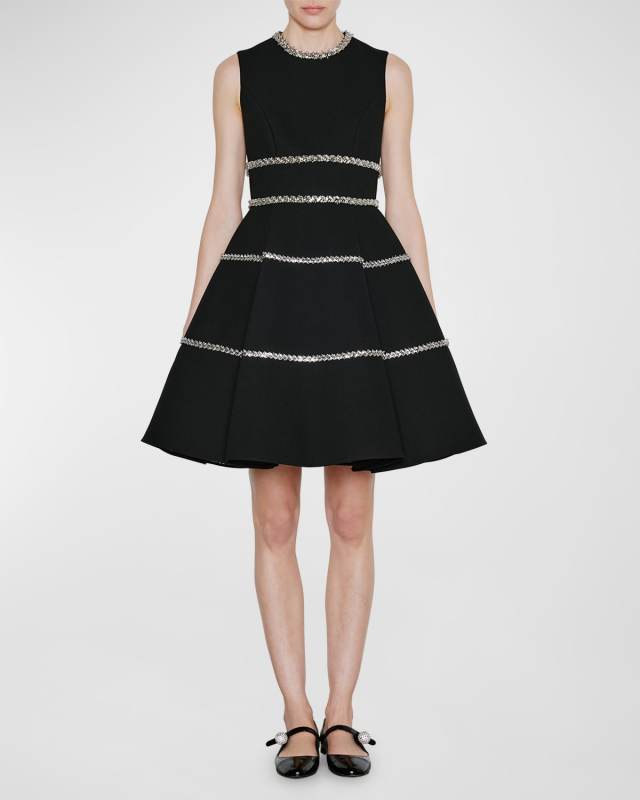 Crystal Embellished Sleeveless Dress