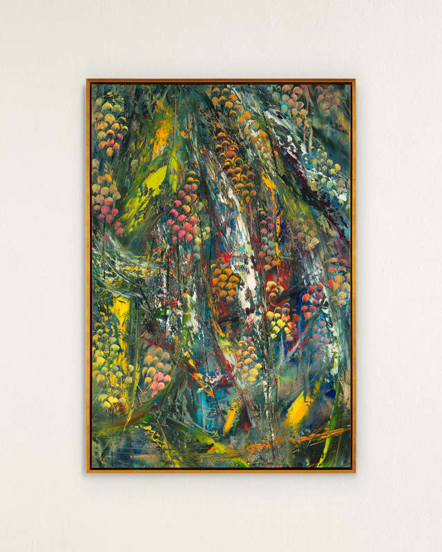 "Sun-Kissed Rainforest" Original Painting by Jinlu