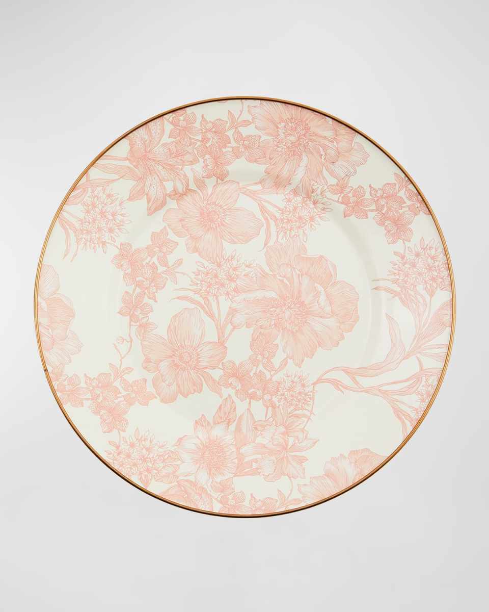 Rosy English Garden Enamel Dinner Plate
