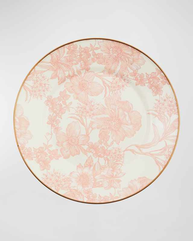 Rosy English Garden Enamel Dinner Plate