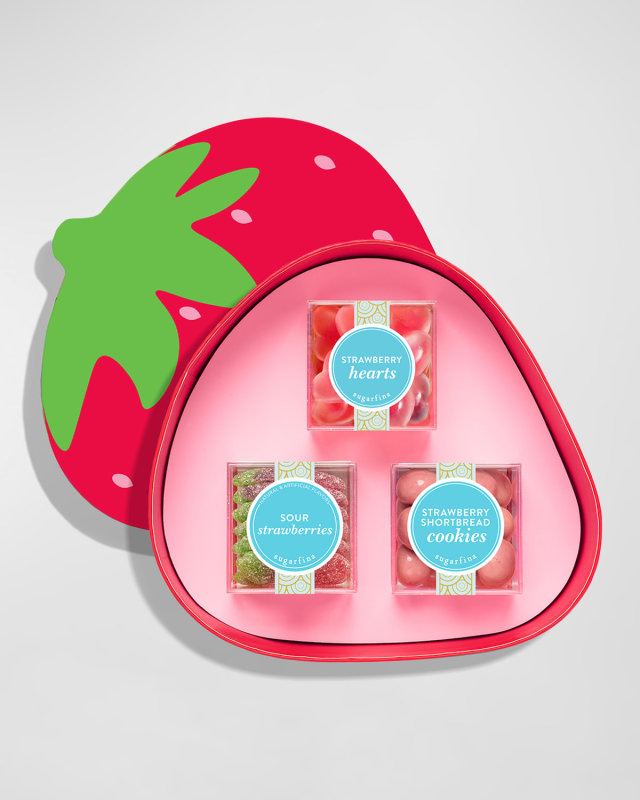 Strawberry 3-Piece Candy Bento Box