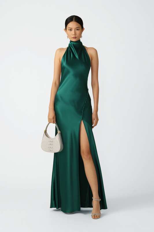 Penelope Backless Satin Gown