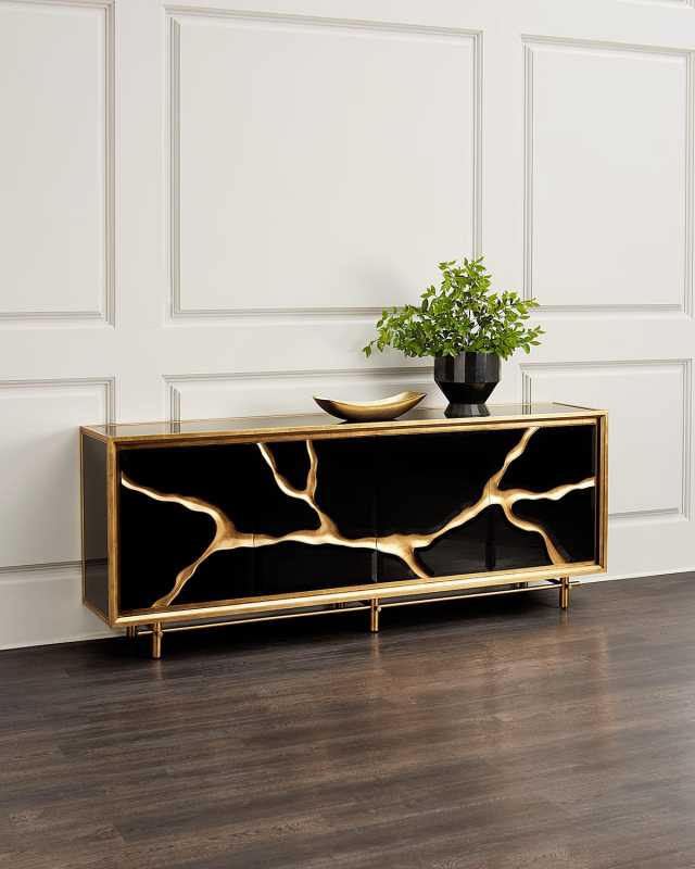 Ravine Black Credenza
