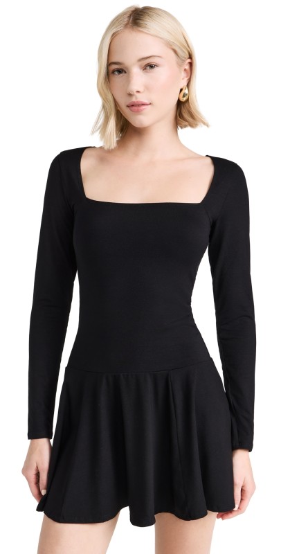 Reformation Coen Knit Dress Black