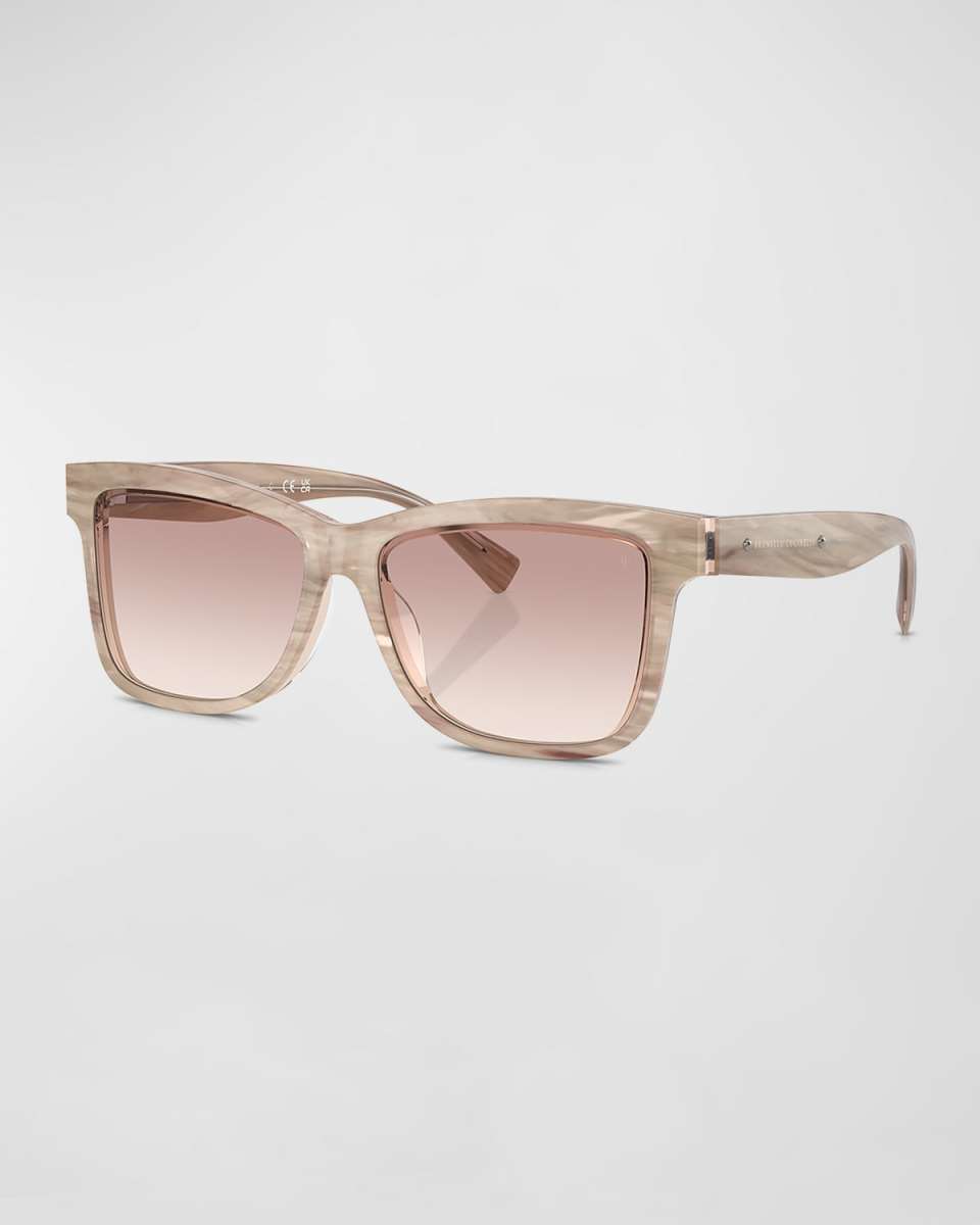 Logo Acetate Butterfly Sunglasses