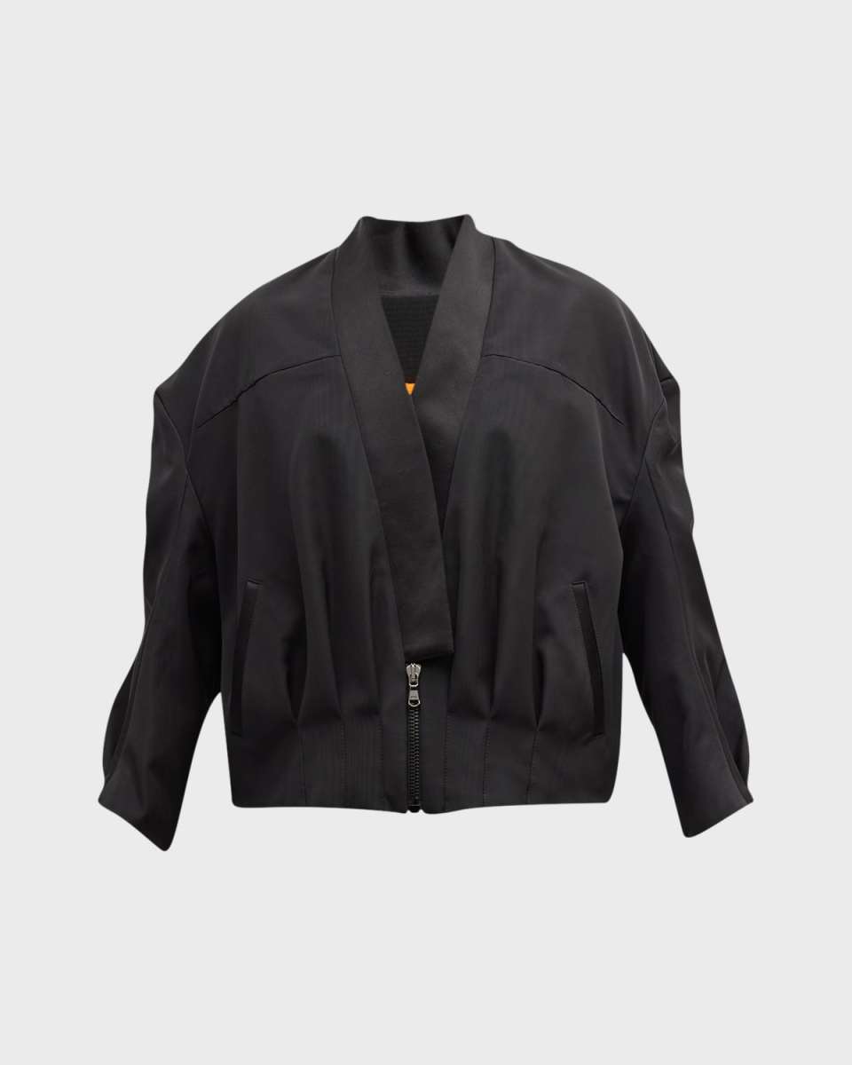 Sculpted Back Bomber Jacket
