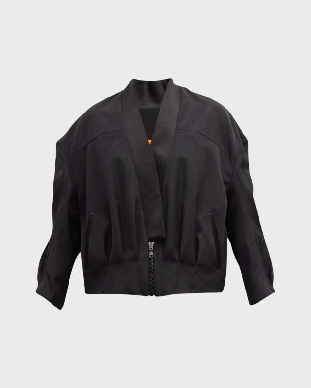 Sculpted Back Bomber Jacket