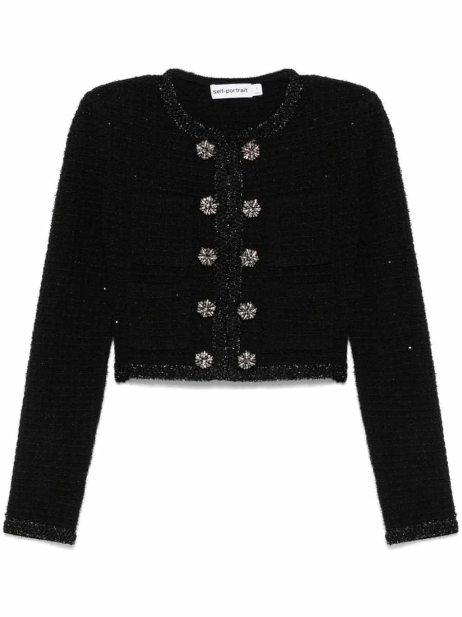 textured knit jacket