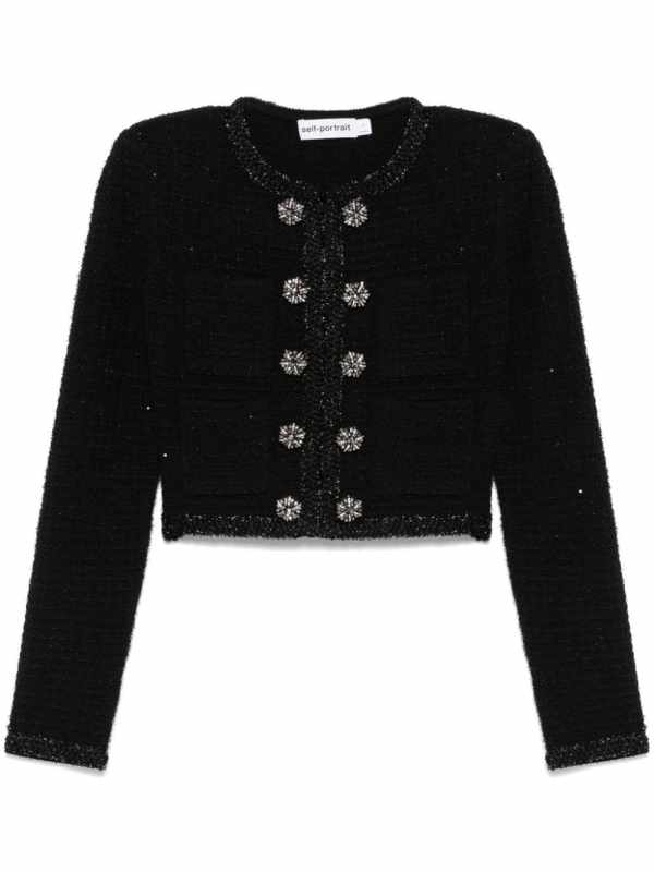 textured knit jacket