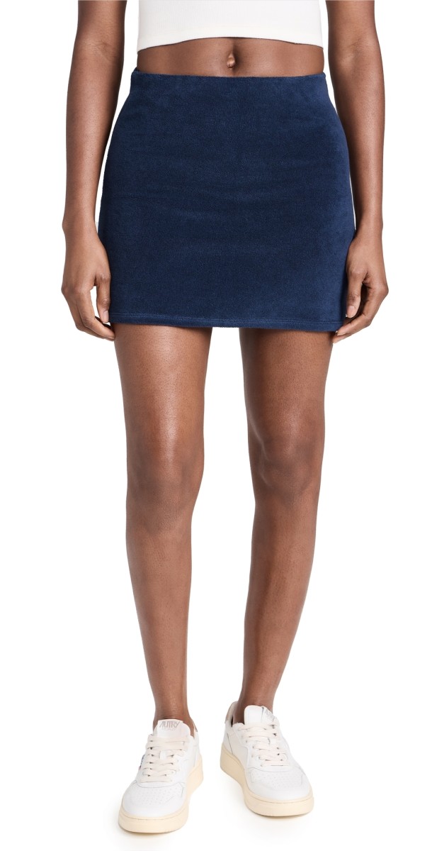 Suzie Kondi Makros Terry Mini Skirt Navy