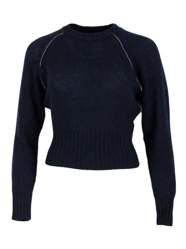 Fabiana Filippi Pull Col Rond - Bleu