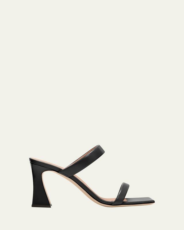 Leather Dual-Band Slide Sandals