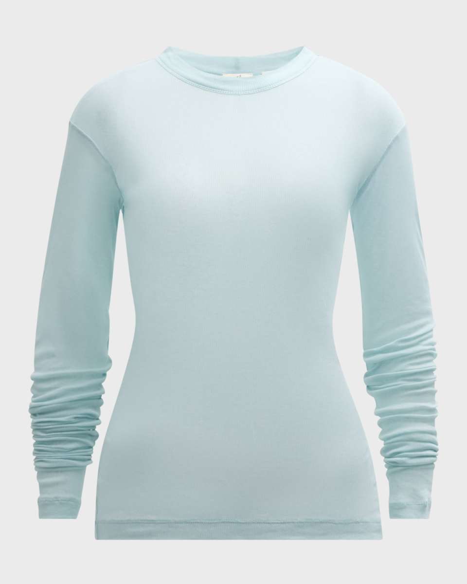 Long-Sleeve Rib Jersey T-Shirt