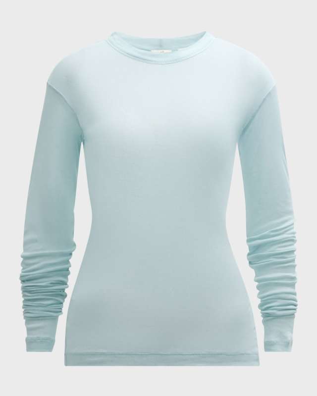Long-Sleeve Rib Jersey T-Shirt