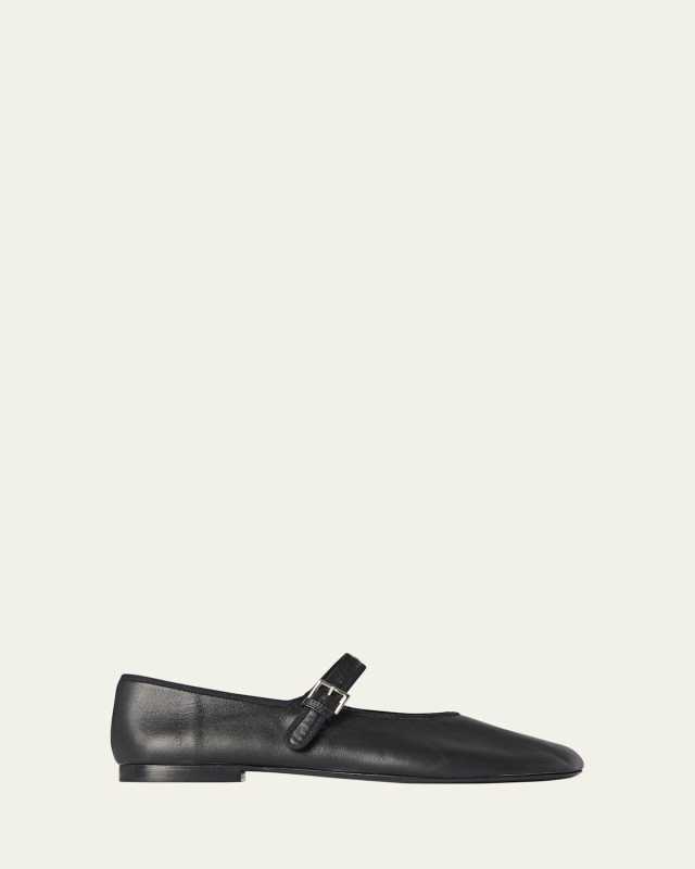 Boheme Leather Mary Jane Ballerina Flats