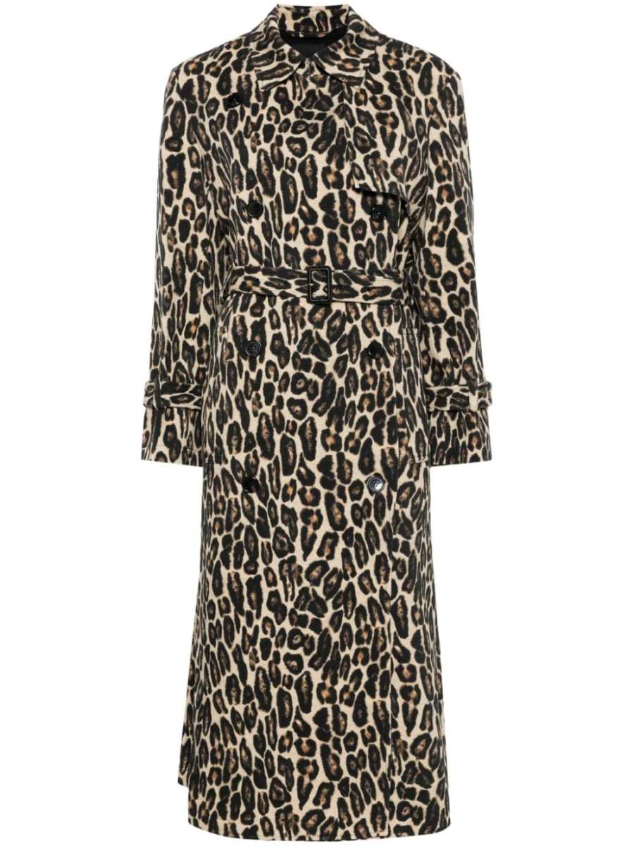 leopard trench coat