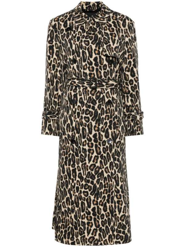 leopard trench coat