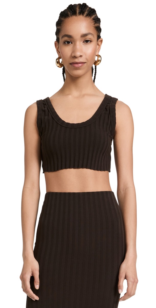 Cotton Citizen Capri Crop Tank Espresso