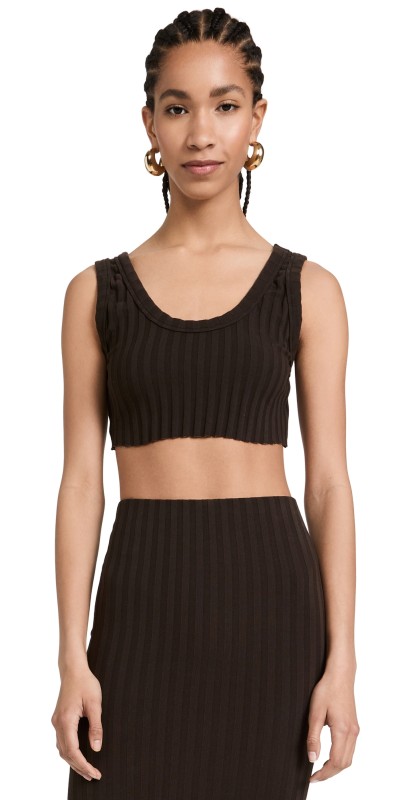 Cotton Citizen Capri Crop Tank Espresso