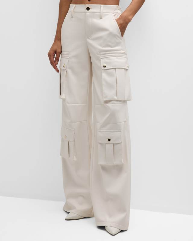 Joette Vegan Leather Cargo Pants