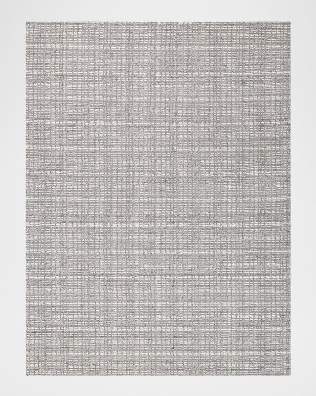 Alpine Hand-Loomed Gray & Ivory Rug, 10' x 14'
