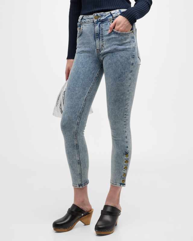 The Snapped Denim Leggings