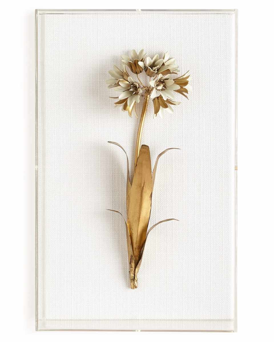 Original Gilded Agapanthus Study on Linen