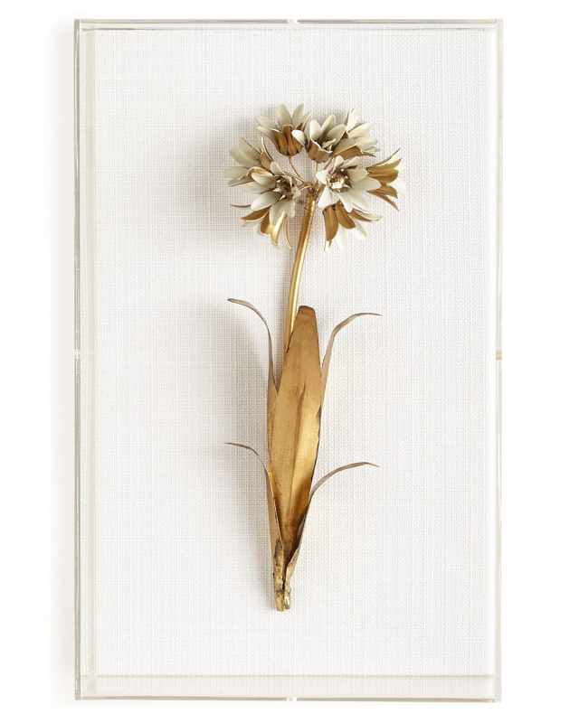 Original Gilded Agapanthus Study on Linen