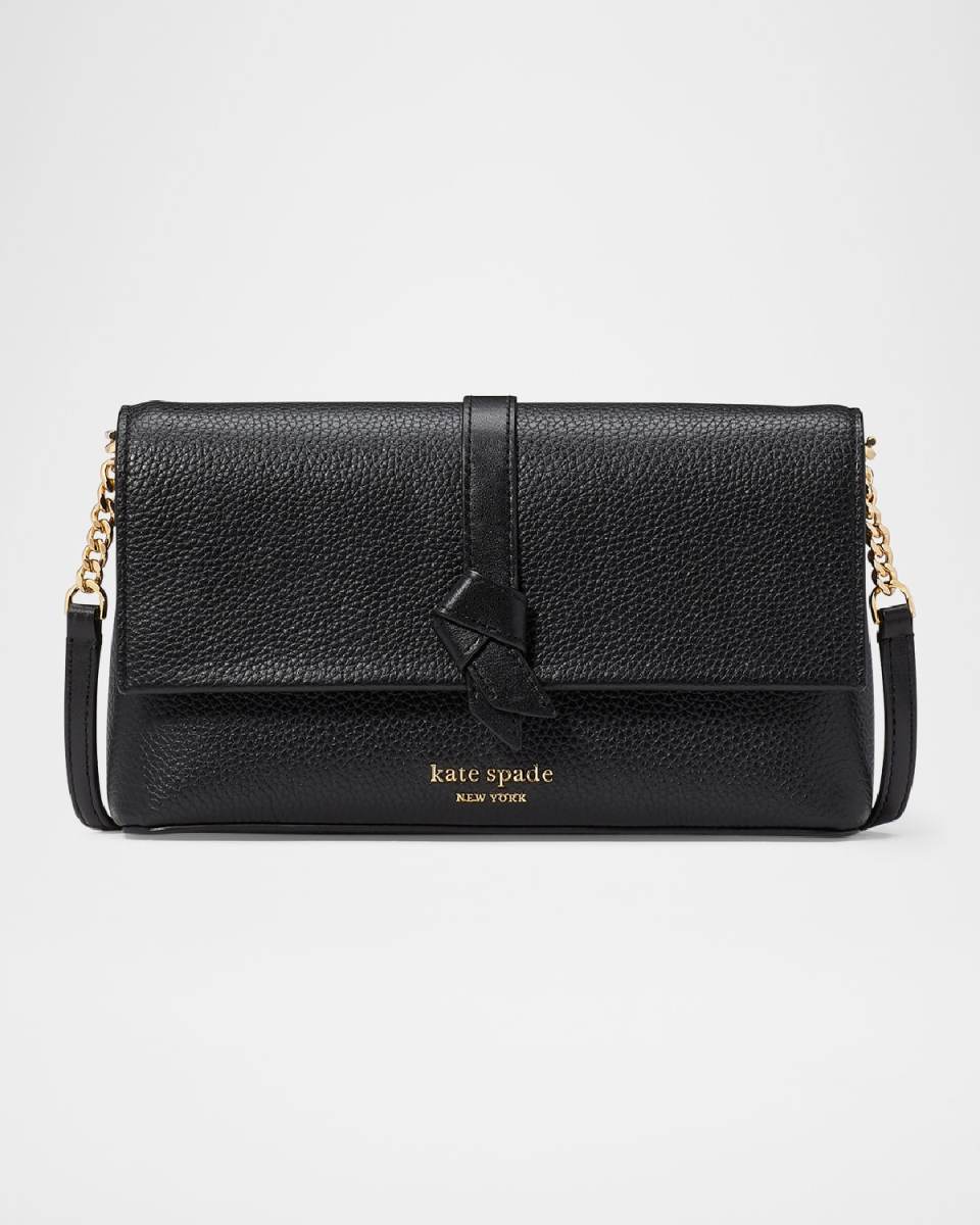 knott pebbled leather chain crossbody bag
