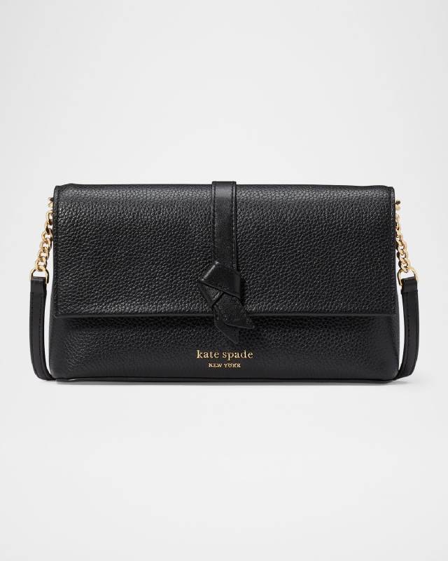 knott pebbled leather chain crossbody bag