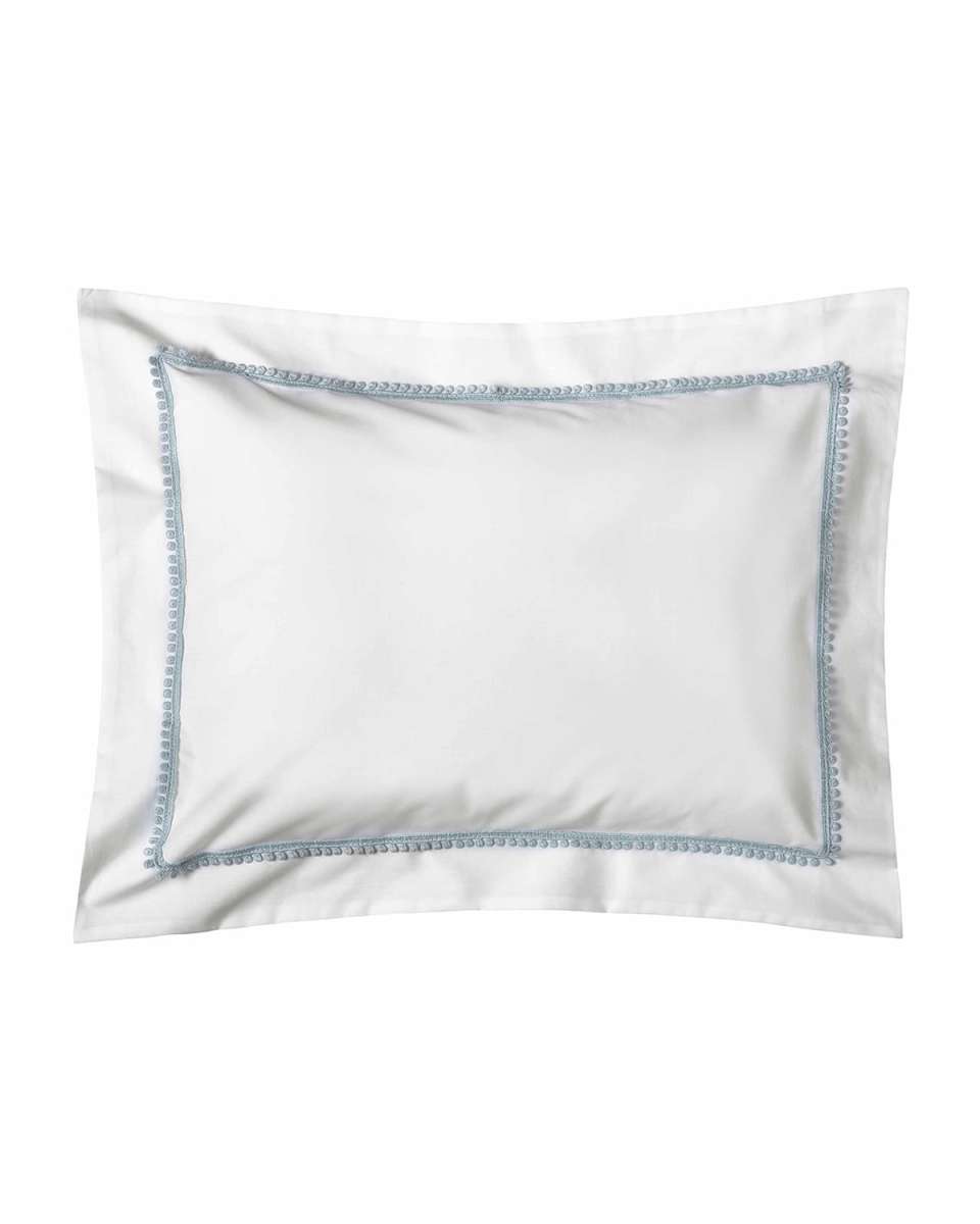 Bitsy Dots Boudoir Sham, White/Aqua