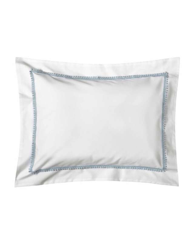 Bitsy Dots Boudoir Sham, White/Aqua