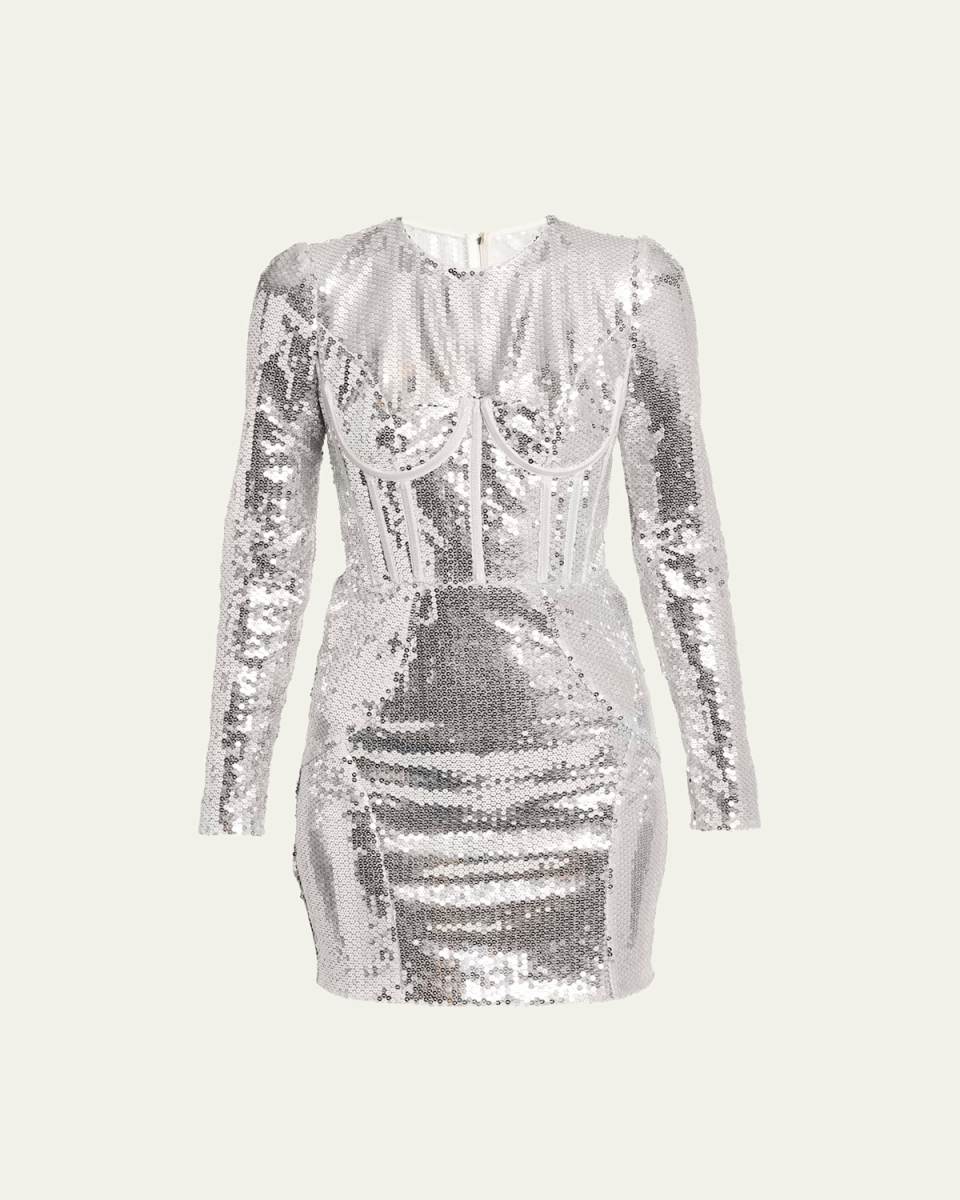Sequined Corset Mini Dress