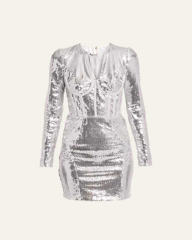 Sequined Corset Mini Dress