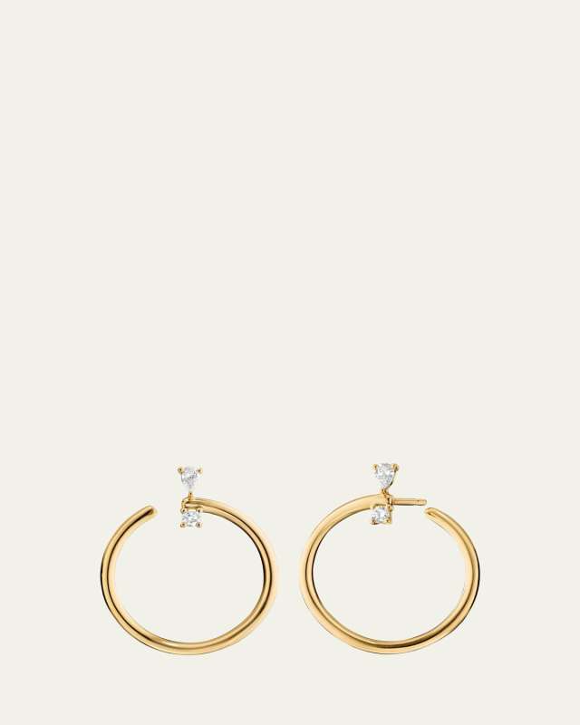 18k Gold Large Galaxy Hoops