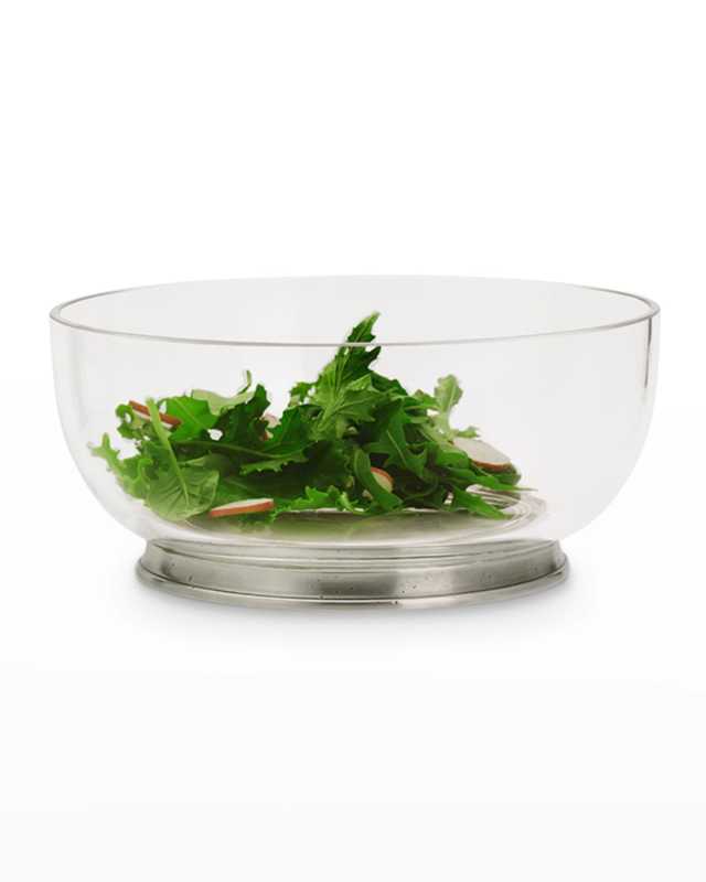 Medium Round Crystal Salad Bowl