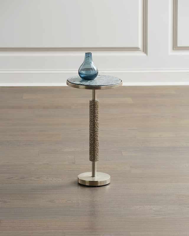 Hammered Nickel Martini Table