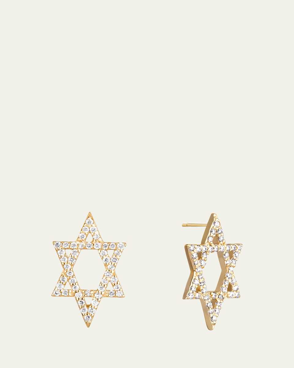 Flawless Star of David Stud Earrings
