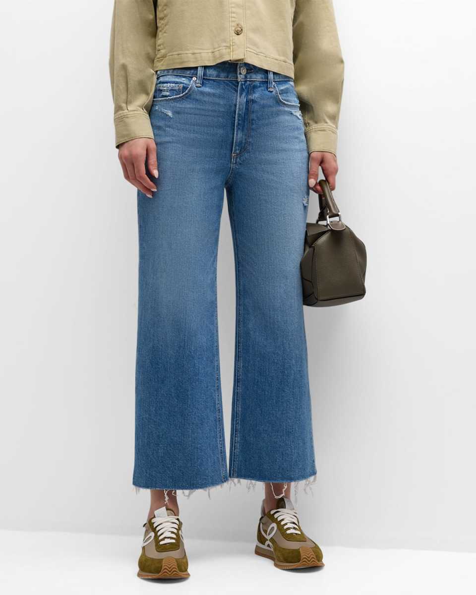 Anessa Wide-Leg Raw Hem Jeans
