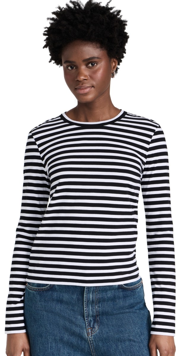 La Ligne Striped Meredith Tee Black/White