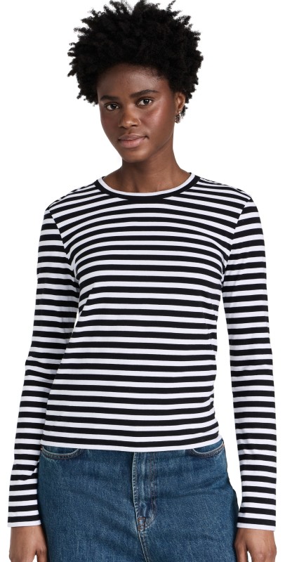 La Ligne Striped Meredith Tee Black/White