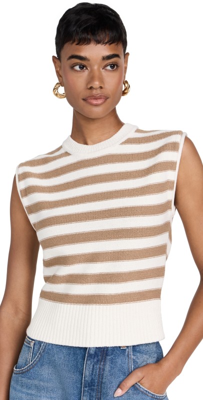Veronica Beard Jean Vera Sweater Off White/Khaki