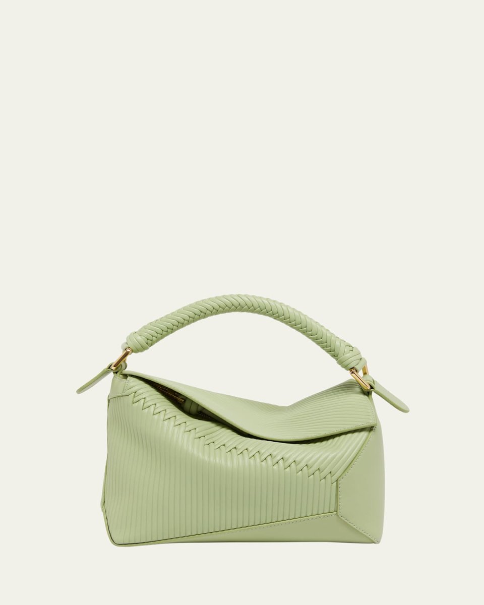 Puzzle Edge Small Calfskin Top-Handle Bag