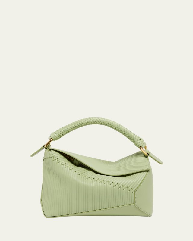 Puzzle Edge Small Calfskin Top-Handle Bag