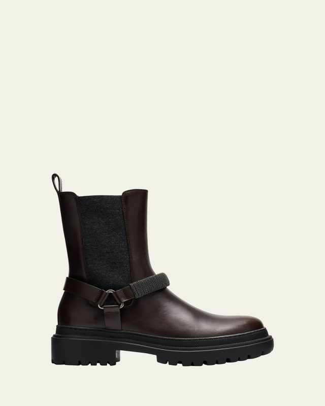 Monili Moto Lug Sole Ankle Boots