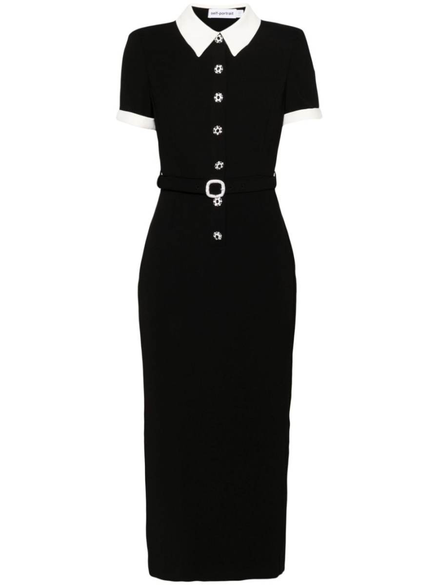 crepe midi dress