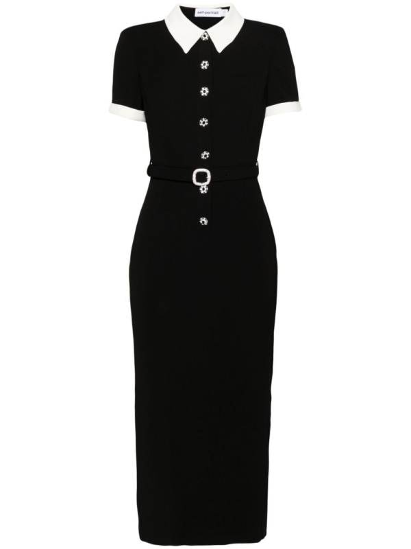 crepe midi dress