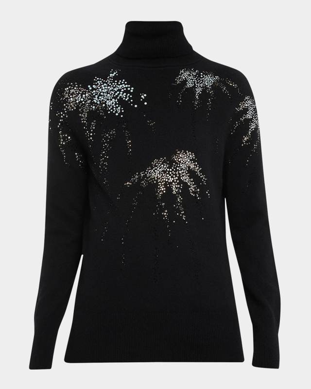 Aladdin Sane Embellished Cashmere Turtleneck Sweater