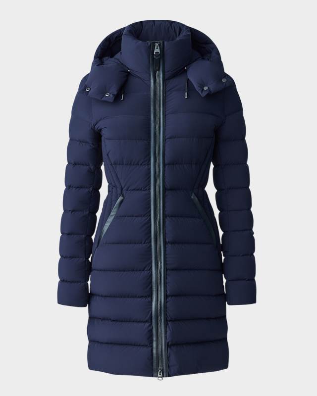 Farren Detachable-Hood Lightweight Down Coat
