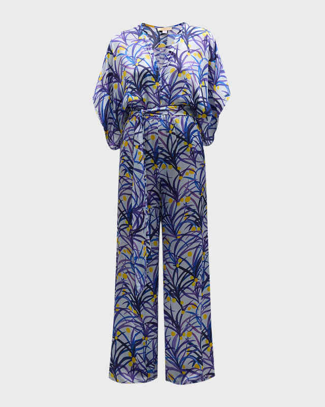 Natasha Printed Silk Jumpsuit